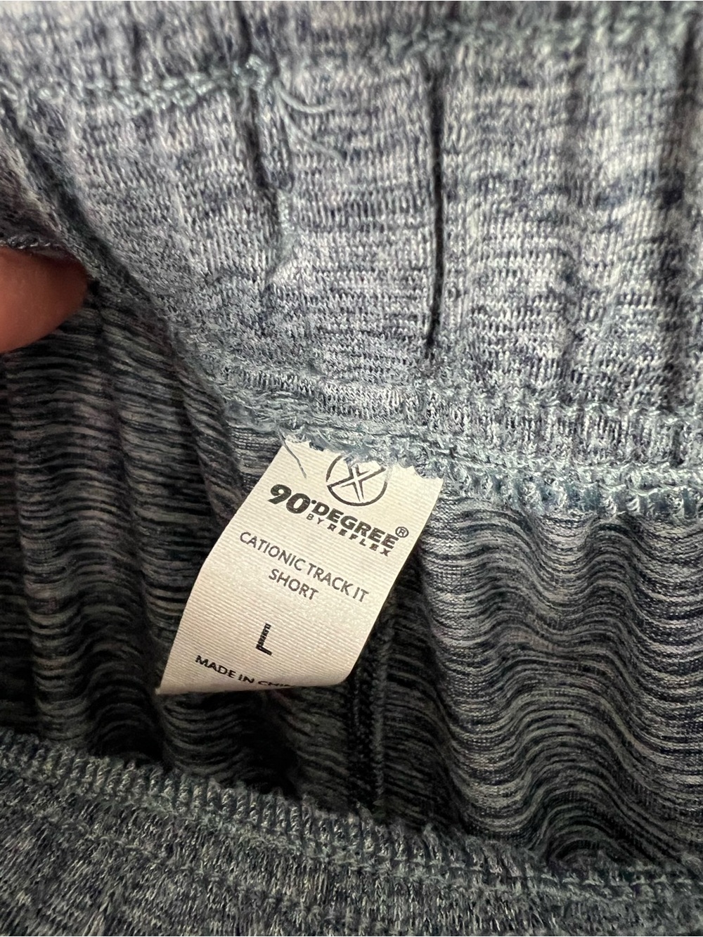 90Degrees By Reflex Cationic Track It Shorts Active‎ Gym Grey Mens Size Large - Picture 2 of 3